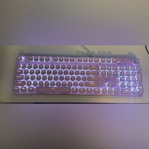 Typewriter Mechanical Keyboard Pink